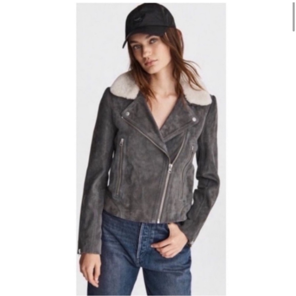 Rag & Bone Mack Suede Jacket- Large.